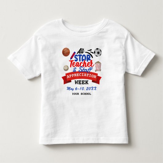 Leraar Waardering Week All Star School Kinder Shirts (Voorkant)