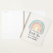 Leraar waterverf regenboog schattig modern planner (Display)