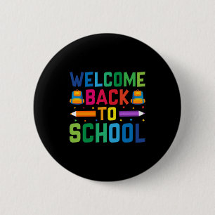 Leraar Welkom terug op school Ronde Button 5,7 Cm
