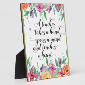 Leraar welkomstteken Teacher terug naar schoolcade Fotoplaat (Zijkant)