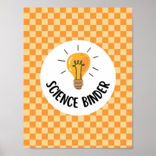 leraar wetenschap binder invoeging of klaslokaal p poster