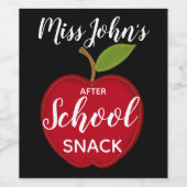 leraar wijn Na school snack Wijn Etiket (Enkel label)