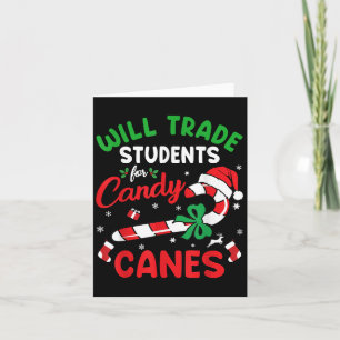Leraar Wilt Studenten Ruilen Voor Kerststokken Kaart