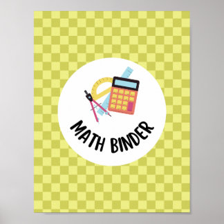 leraar wiskunde binder organisatie poster