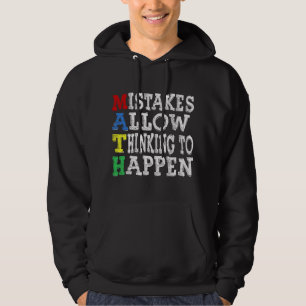 Leraar Wiskunde Liefhebbers Fouten Toestaan Denken Hoodie