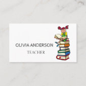 leraar | Witte Visitekaartjes met Tutor (Voorkant)