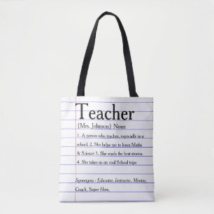 Leraar woordenboek canvas tas. Redenen waar je van Draagtas