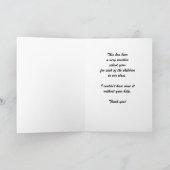 Leraar's Aide Hartelijk dank, Groen en Zwart, Eenv Bedankkaart (Binnen)