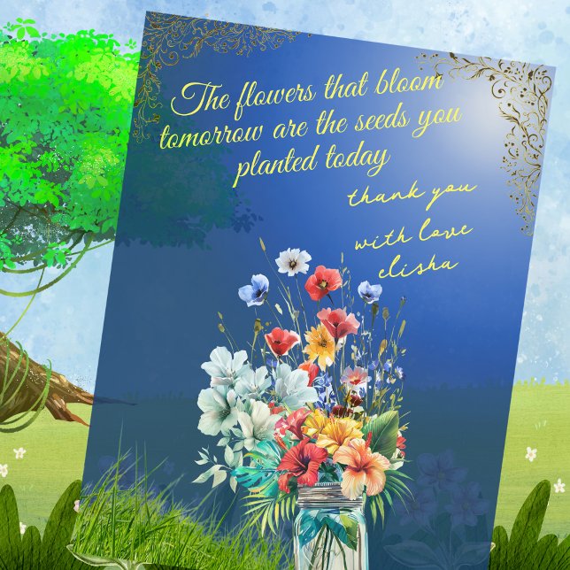 Leraar's appreciatie cadeaubon (Best teacher's appreciation customised card )