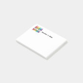 Leraar's kleurrijke Gepersonaliseerd Post-it Note (Schuin)