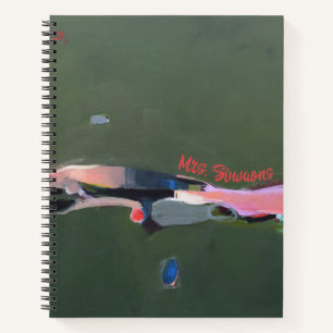 Leraarscadeau Gepersonaliseerde Abstracte Kunstsch Notitieboek