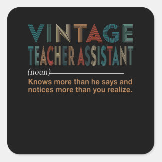 leraarscadeau | onderwijsassistent vierkante sticker