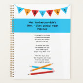 Leraarswaardering Rood Geel Blauw Potloden Planner (Voorkant)