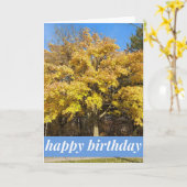 L'érable en automne Carte d'anniversaire (Fleur jaune)