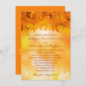 L'érable part du faire-part de mariage de (Devant / Derrière)