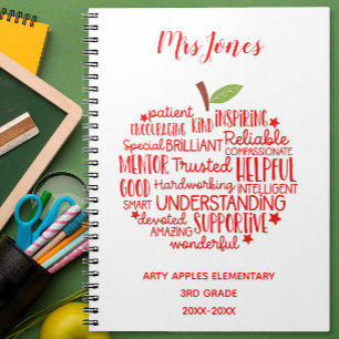 Lerar Bedankt Pensioen Notitieboek – Woord Kunst