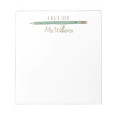 Leraren Aangepast, geïllustreerd potlood Notitieblok (Voorkant)