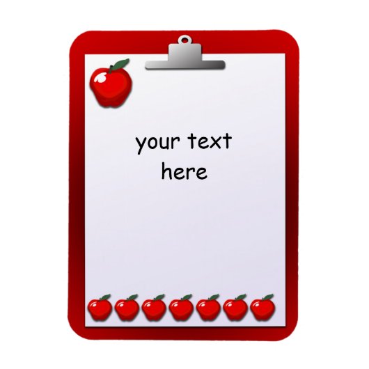 Leraren Apple-klembord Aangepast 3x4 Magnet Magneet (Verticaal)