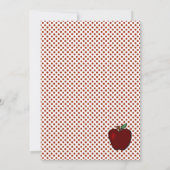 Leraren Apple op Polka Dots Luncheon Kaart (Achterkant)