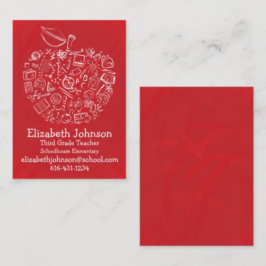 Leraren Apple Visitekaartje (Voorkant / Achterkant)