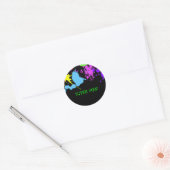 Leraren Bright Neon Custom Ronde Sticker (Envelop)