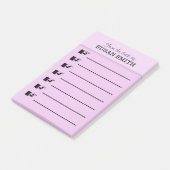 Leraren bureau paarse notitie PERSONALIZE Post-it® Notes (Schuin)