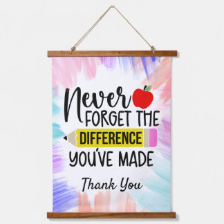 Leraren Dank je Hangend Wandkleed