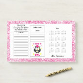 Leraren Funny Owl Desk Calendar Memo Post-it® Notes (Op bureau)