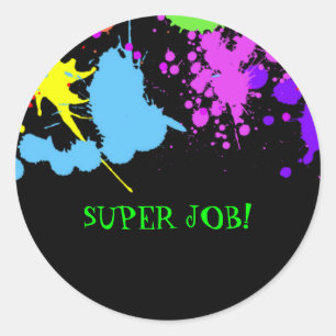 Leraren Helder Neon Aangepast Ronde Sticker