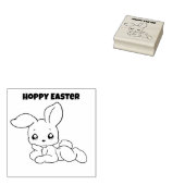 Leraren Hoppy Pasen Rubberstempel (Gestempeld)