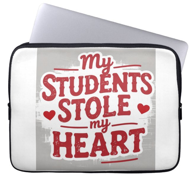 Leraren houden van studenten laptop sleeve (Voorkant)