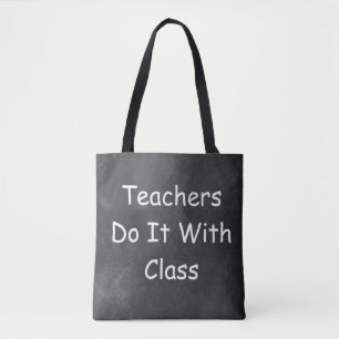 Leraren klasse Chalkboard Design Cadeauidee Draagtas
