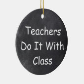 Leraren klasse Chalkboard Design Cadeauidee Keramisch Ornament (Rechts)