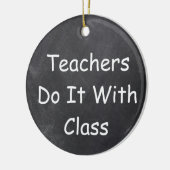 Leraren klasse Chalkboard Design Cadeauidee Keramisch Ornament (Links)