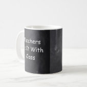 Leraren klasse Chalkboard Design Cadeauidee Koffiemok (Voorkant links)