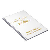 Leraren Lesson Planner Gold Script Gift Notitieboek (Rechterzijde)