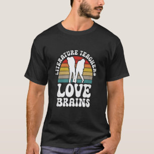 Leraren Literatuur Liefhebben Hersenen Grappig Hal T-shirt