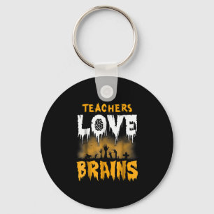 Leraren Love Brains Halloween Sleutelhanger