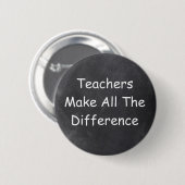 Leraren maken verschil in ontwerp-cadeau voor het ronde button 5,7 cm (Voorkant /achterkant)