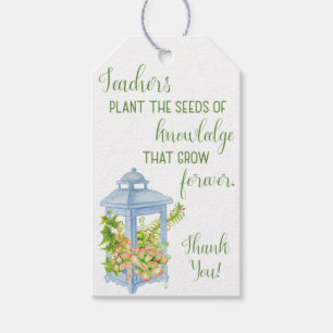 Leraren Planten de zaden Succulent Lantern Cadeaulabel