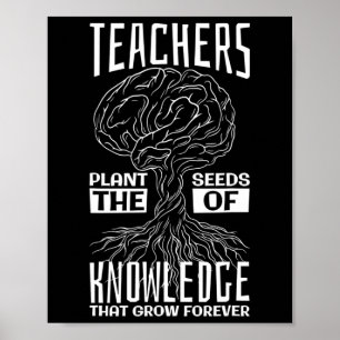 Leraren planten het zaad van kennis dat groeit tot poster