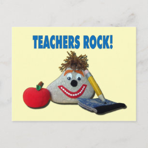 Leraren Rock! Gele briefkaart