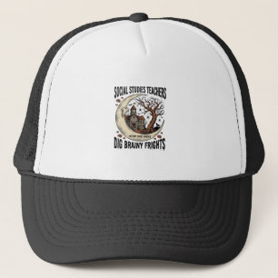 Leraren sociaal onderwijs T-shirt griezelig hersen Trucker Pet