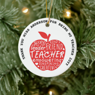 LERAREN SPREUKEN CITATEN Gepersonaliseerd Geschenk Keramisch Ornament