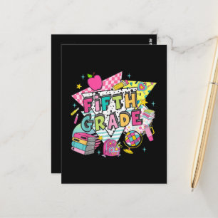 Leraren Studenten Retro 90s Terug naar school Briefkaart