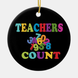 Leraren tellen Kerstmis Keramisch Ornament