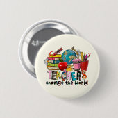 Leraren veranderen de wereld Pin Button (Voorkant /achterkant)