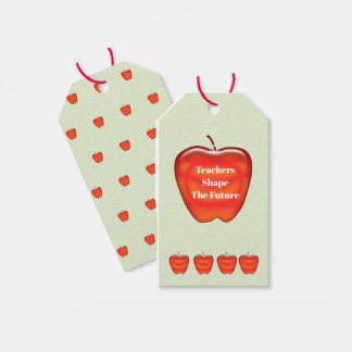 Leraren Vormgeven de Toekomst Rode Appel Waarderin Cadeaulabel