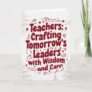 Leraren Vrolijk Xmas Kaart