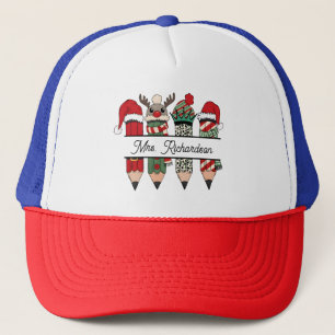 Leraren Waardering Kerstmis Persoonlijke Naam Trucker Pet